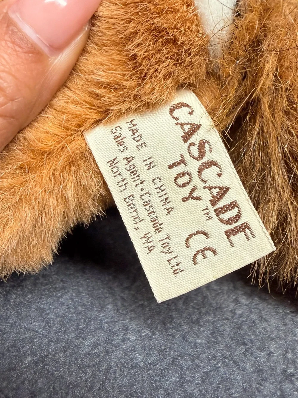 Plush Chipmunk Small Pet Toy in Brown, White & Black